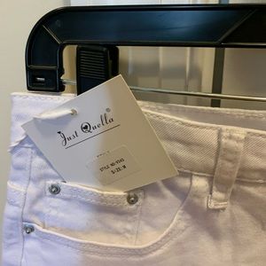 Womens white jeans skirt